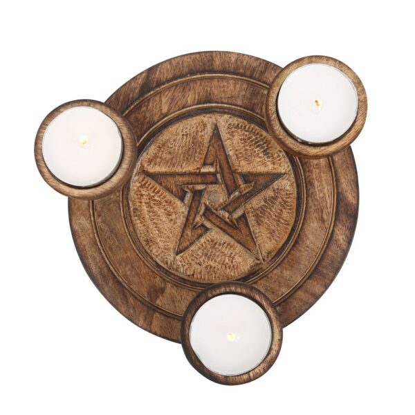 Top view of Pentagram Tealight Candle Holder